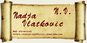 Nadja Vlatković vizit kartica